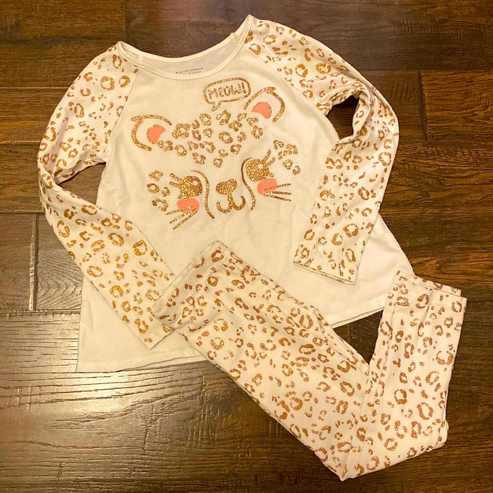 2-piece matching outfit cheetah cat meow toddler 4T children’s place